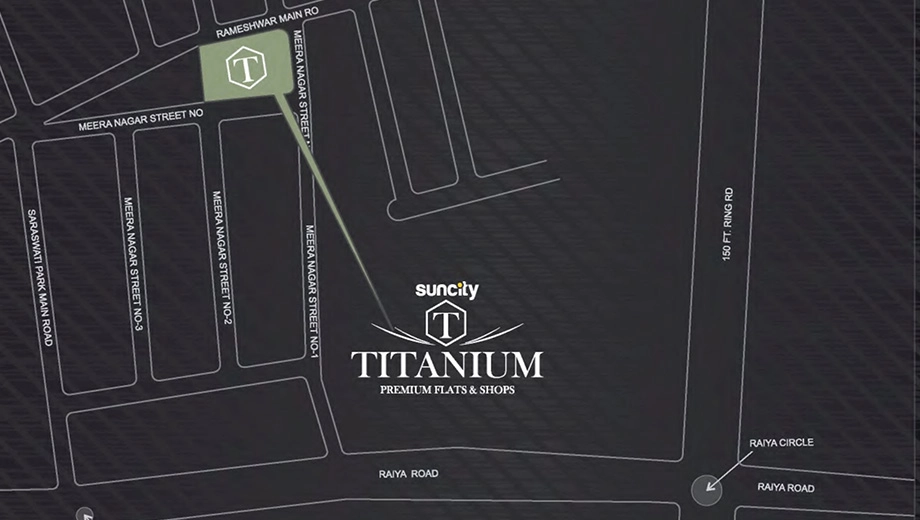 Location of Commercial Techcon Suncity Titanium in Radhika Park, Rajkot - Image 439146