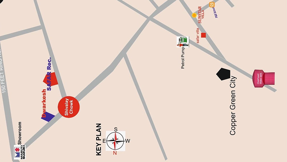 Location of Commercial Rudraksh Sunstar Villa in Rail Nagar, Rajkot - Image 439160