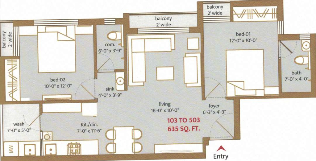 2 BHK Flat in Surbhi Aangan in Kotharia, Rajkot - Image 932457