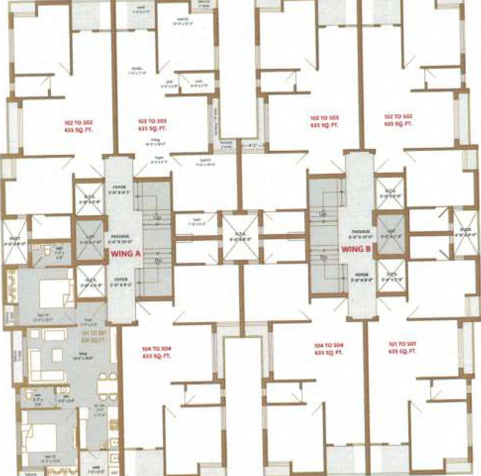 Floor Plan of Surbhi Aangan in Kotharia, Rajkot - Image 439188