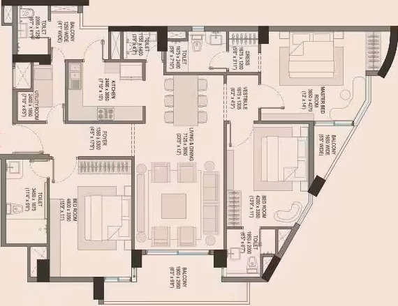 3 BHK Flat in Godrej Connaught One in Connaught Place, New Delhi - Image 932465