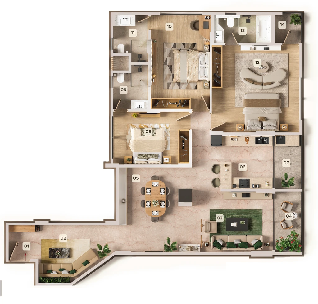 3 BHK Flat in The Bellagio in Koradi Road, Nagpur - Image 932470