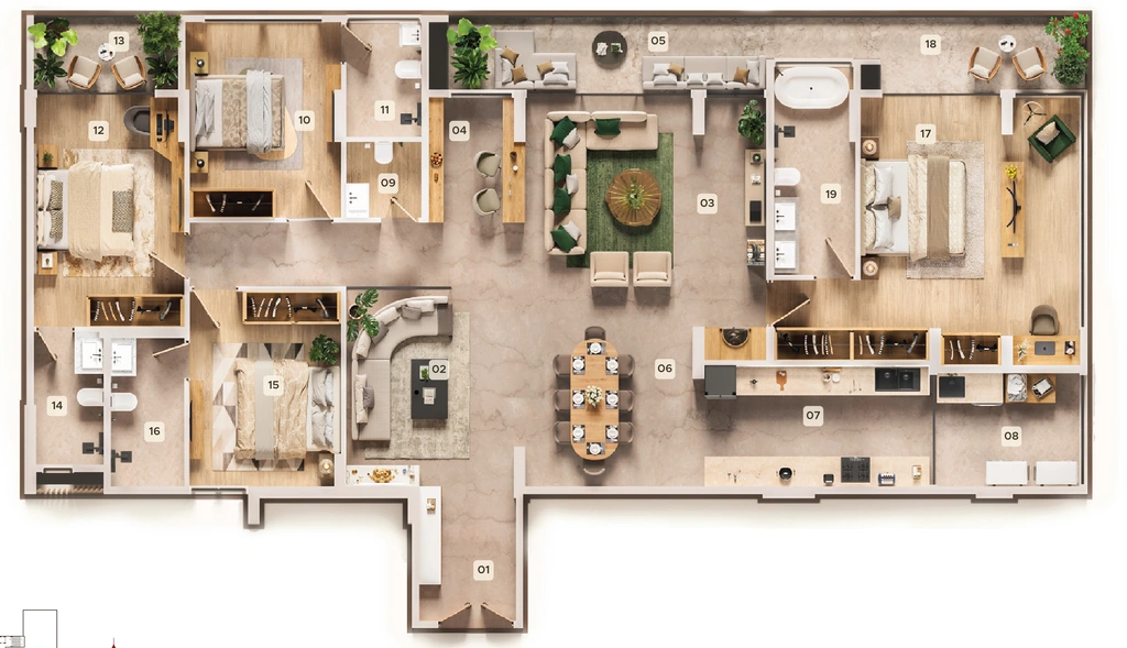 4 BHK Flat in The Bellagio in Koradi Road, Nagpur - Image 932473