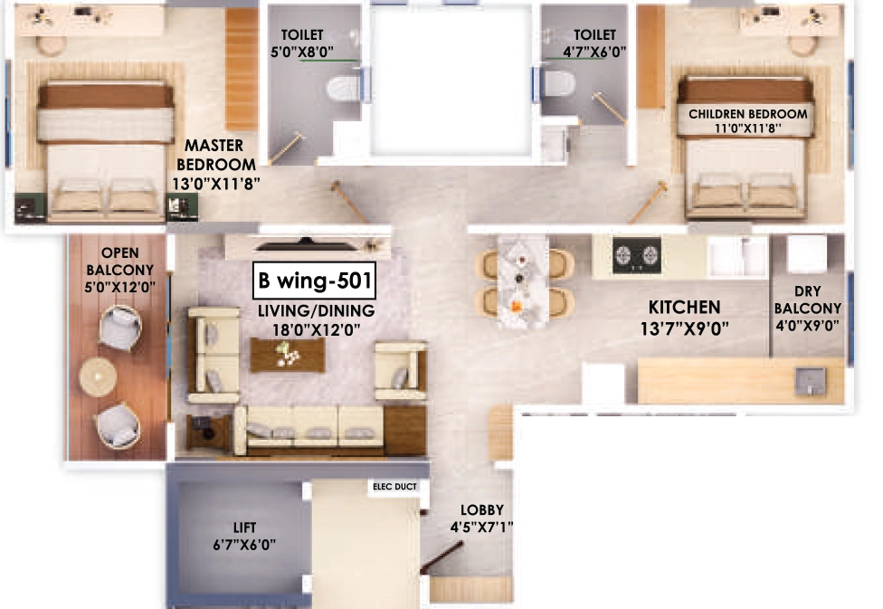 2 BHK Flat in Kotibhaskar Aparnali in Shivaji Nagar, Pune - Image 932487