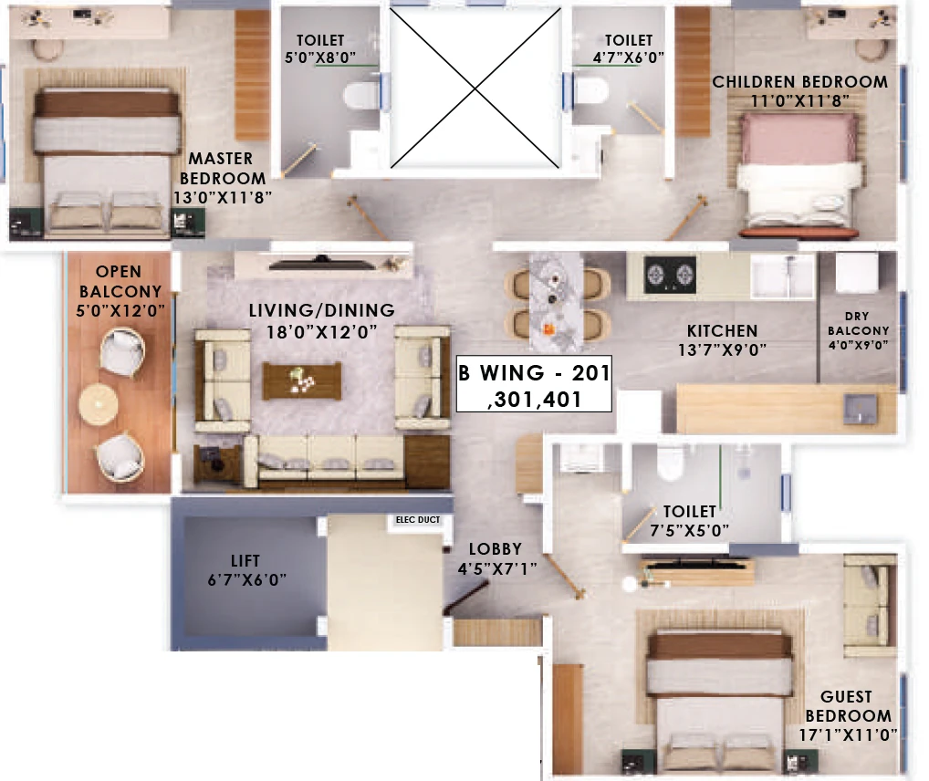 3 BHK Flat in Kotibhaskar Aparnali in Shivaji Nagar, Pune - Image 932488