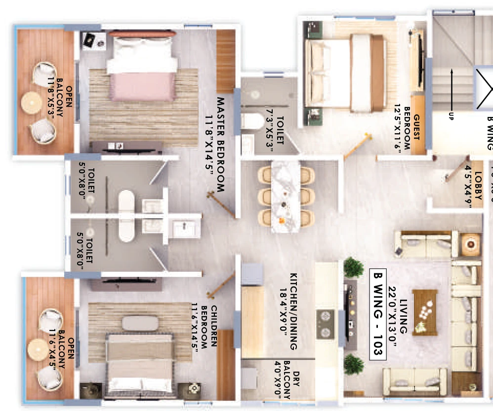 3 BHK Flat in Kotibhaskar Aparnali in Shivaji Nagar, Pune - Image 932489