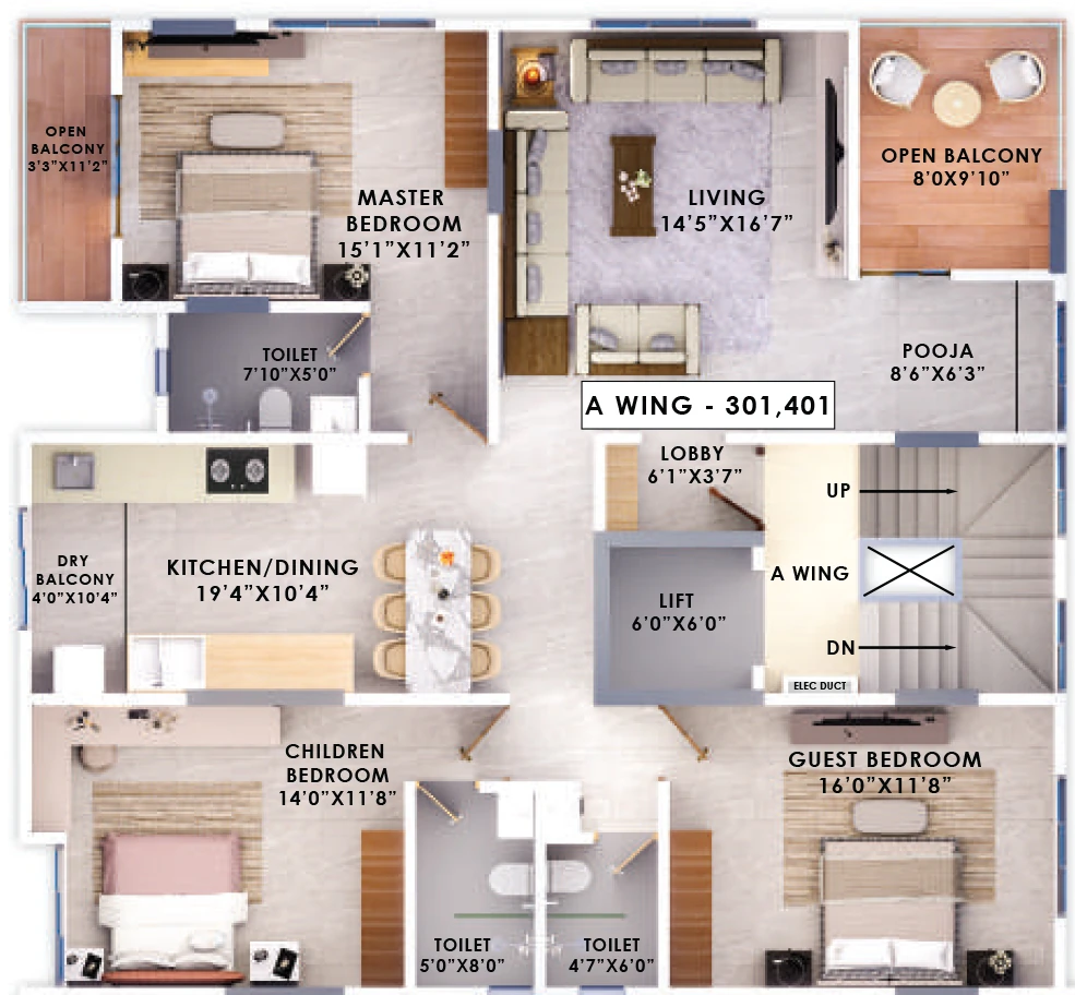 3 BHK Flat in Kotibhaskar Aparnali in Shivaji Nagar, Pune - Image 932490