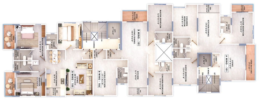 Floor Plan of Kotibhaskar Aparnali in Shivaji Nagar, Pune - Image 439277
