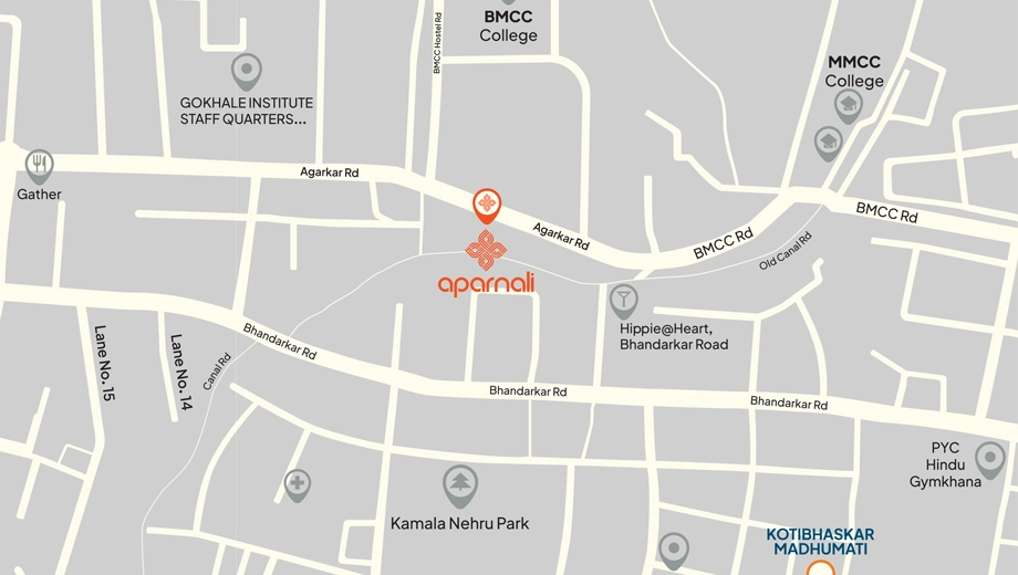 Location of Kotibhaskar Aparnali in Shivaji Nagar, Pune - Image 439276