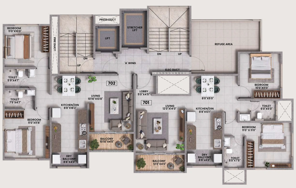 Floor Plan of Kotibhaskar Neelratna in Shivaji Nagar, Pune - Image 439401