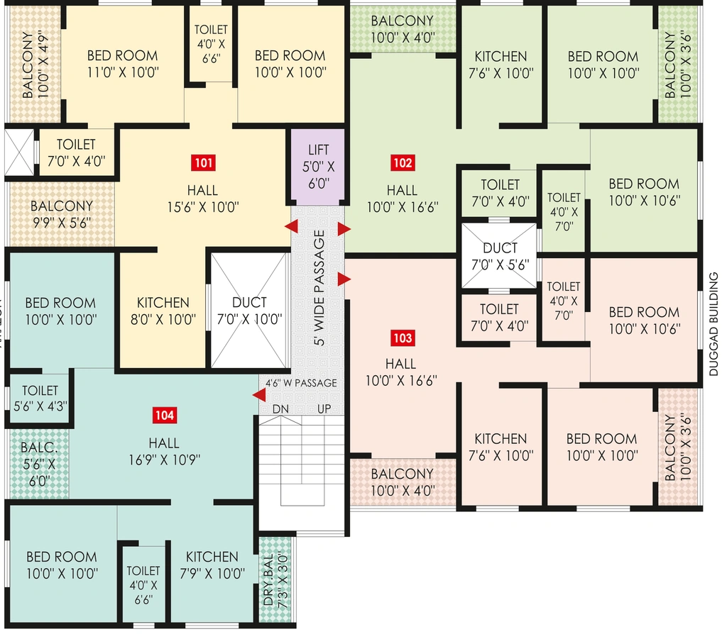 Floor Plan of Siddhivinayak Siddhi Avenue in Katraj, Pune - Image 439261