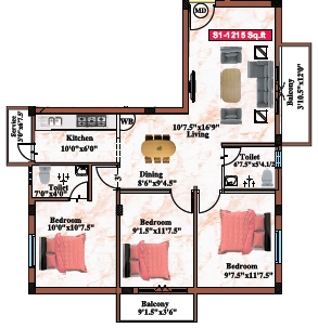 3 BHK Flat in APC Delight in Kolathur, Chennai - Image 932476