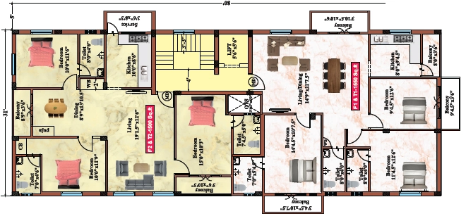 Floor Plan of APC Delight in Kolathur, Chennai - Image 439250