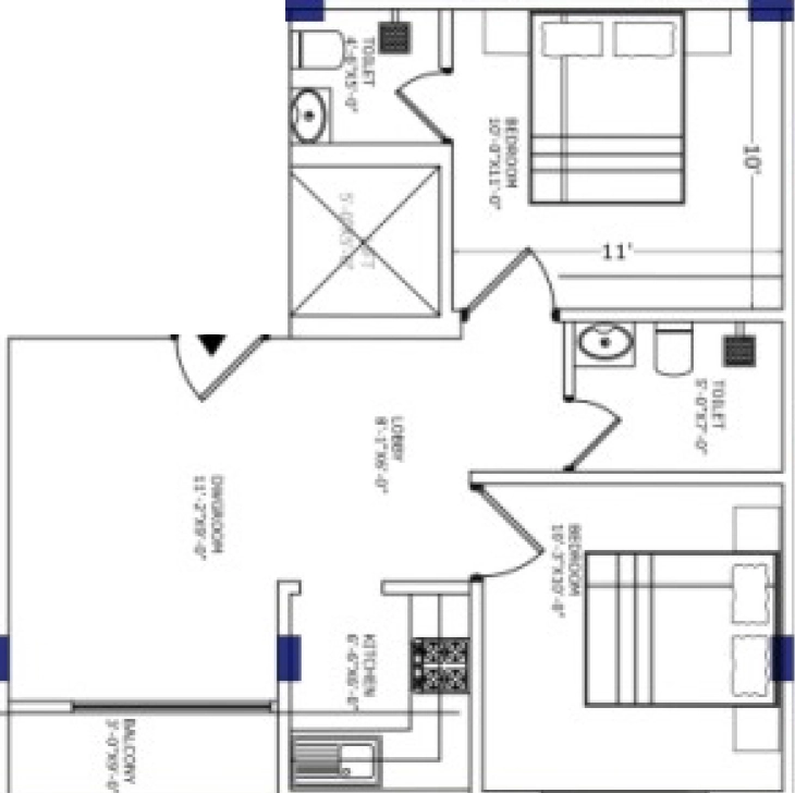 2 BHK Flat in Property Gokul Dham in Rohini, New Delhi - Image 932502