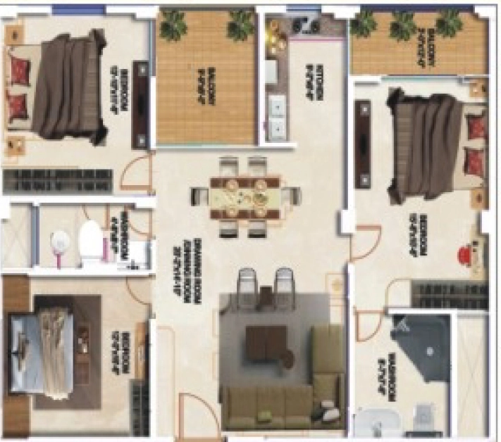 3 BHK Flat in Property Gokul Dham in Rohini, New Delhi - Image 932504