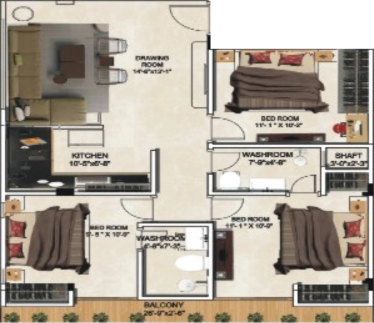 3 BHK Flat in Property Gokul Dham in Rohini, New Delhi - Image 932503
