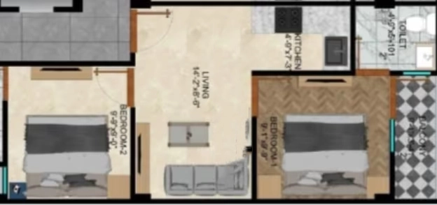 2 BHK Flat in Ashish Skyline Innovaton in Dwarka, New Delhi - Image 932509