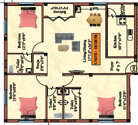 3 BHK Flat in APC Hiranmayi in Kolathur, Chennai - Image 932520