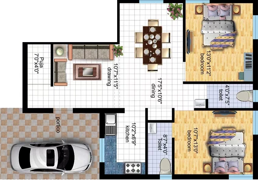 2 BHK Flat in Verma Builder Floors in Dwarka, New Delhi - Image 932527