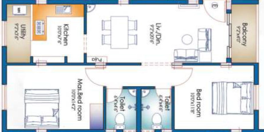 2 BHK Flat in DCC Adanya in Korattur, Chennai - Image 932525