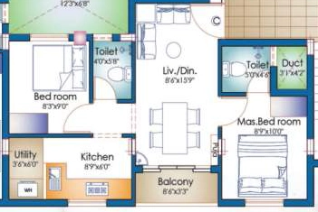 2 BHK Flat in DCC Adanya in Korattur, Chennai - Image 932522