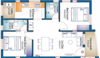 2 BHK Flat in DCC Adanya in Korattur, Chennai - Image 932523