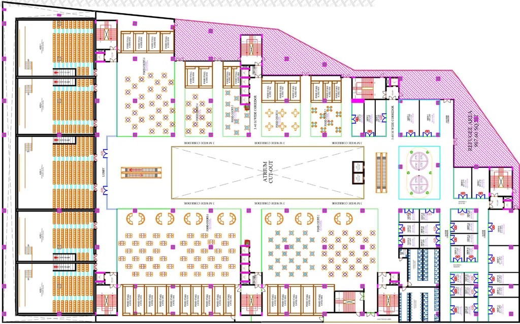 Floor Plan of Myron Mall in Bachupally, Hyderabad - Image 439400