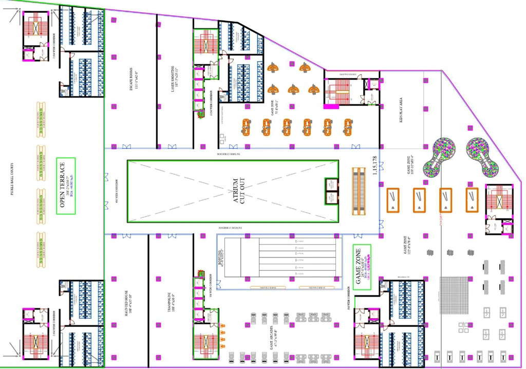 Floor Plan of Myron Mall in Bachupally, Hyderabad - Image 439398