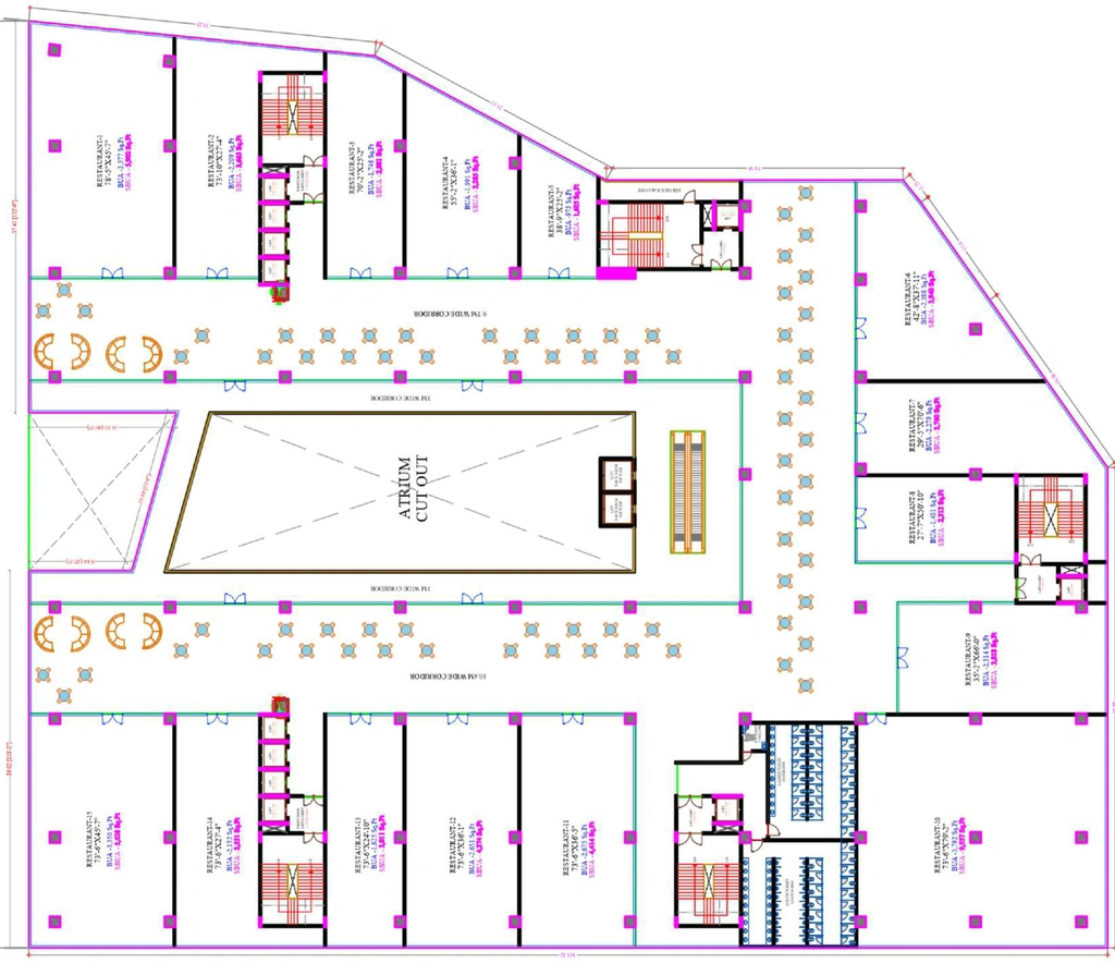 Floor Plan of Myron Mall in Bachupally, Hyderabad - Image 439397