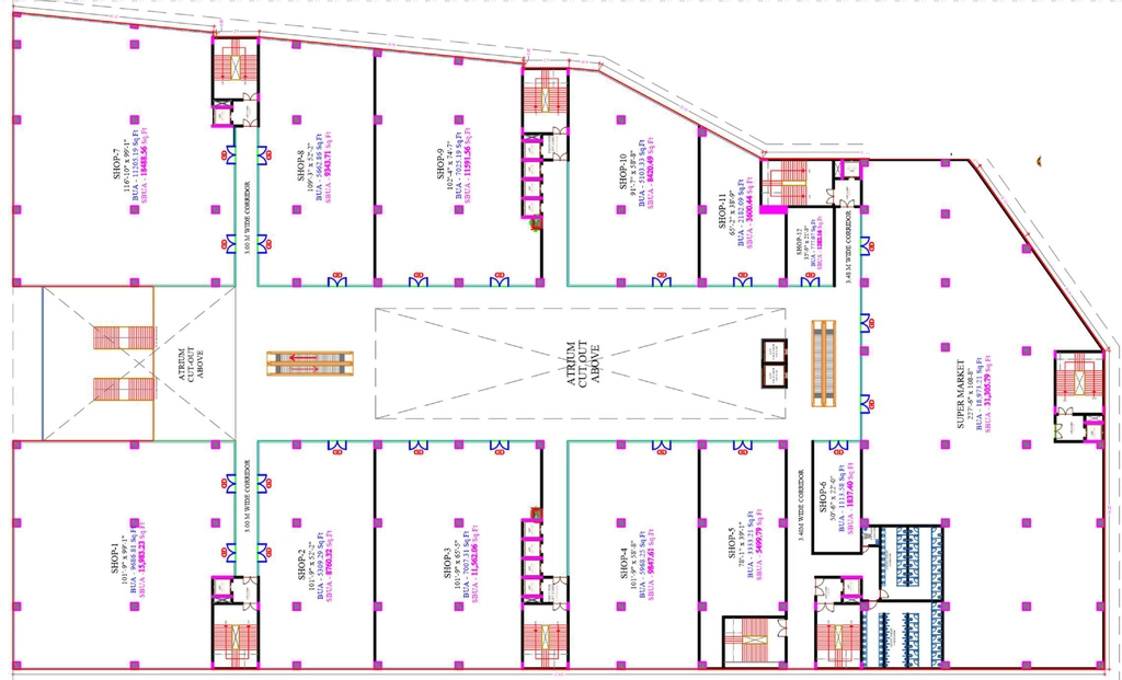 Floor Plan of Myron Mall in Bachupally, Hyderabad - Image 439349