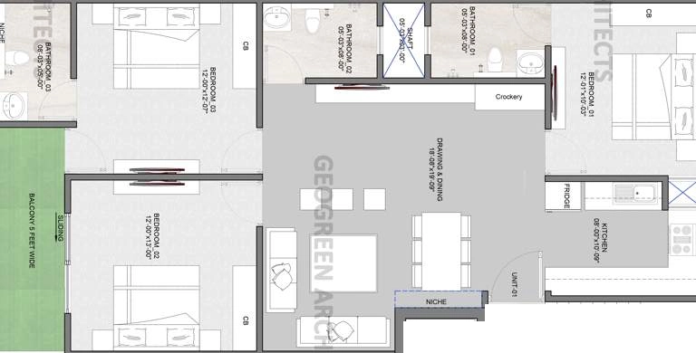 3 BHK Flat in Complete Myra Homes in Chhattarpur, New Delhi - Image 932529