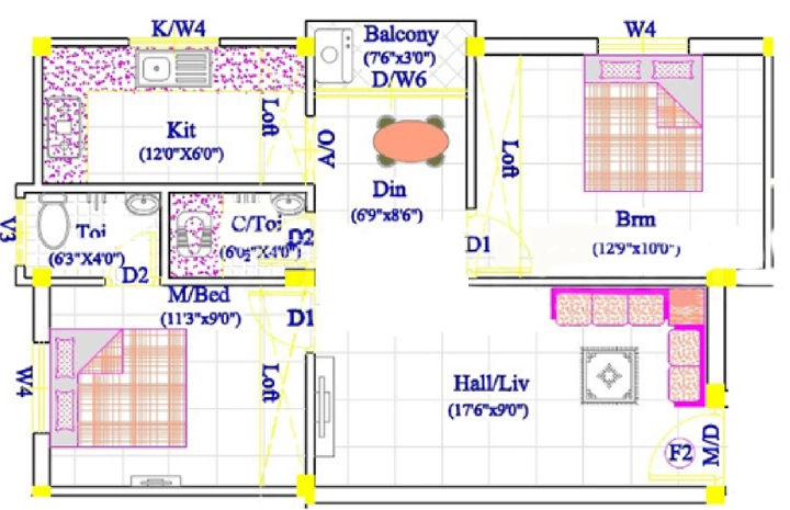 2 BHK Flat in AVR Mitila in Mogappair, Chennai - Image 932593