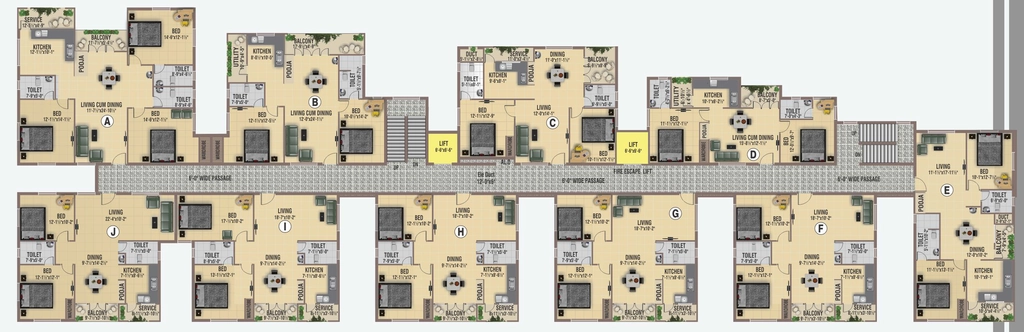 Floor Plan of BSR Balaji Enclave in Mogappair, Chennai - Image 439430