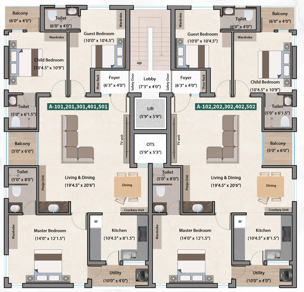 Floor Plan of DCC Navaratna Gold in Anna Nagar, Chennai - Image 439440