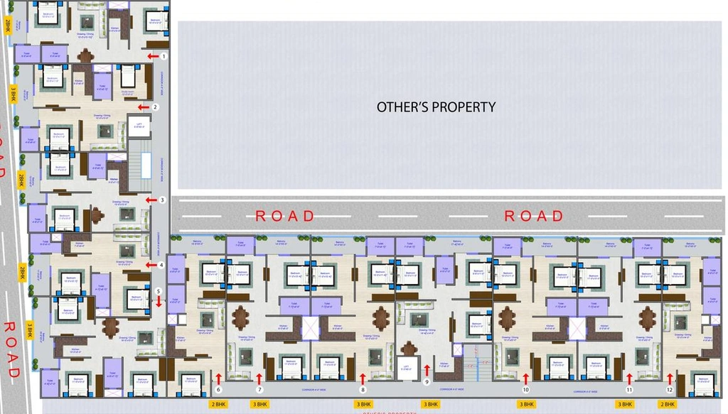 Floor Plan of Sam Florance 2 in Jalpura, Greater Noida - Image 439451