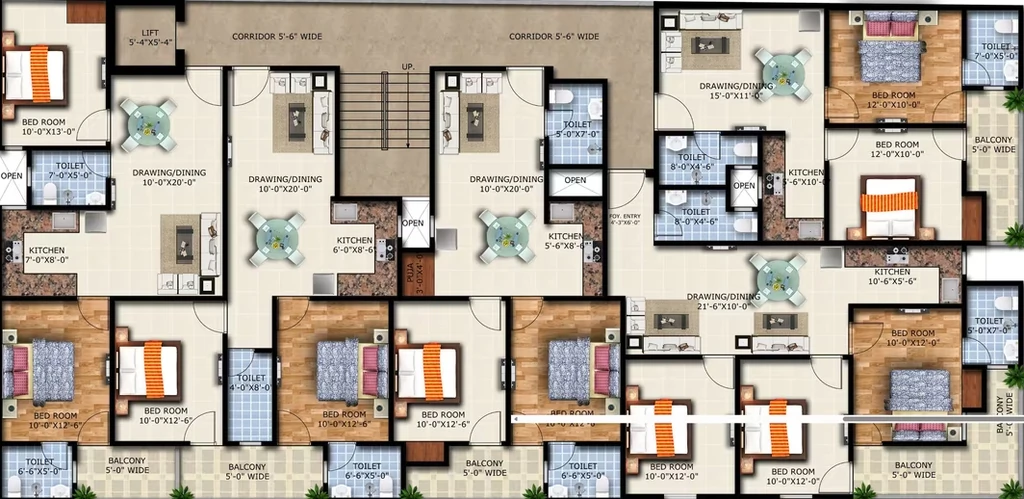 Floor Plan of Gaurik Krishna Kunj in Bisrakh Jalalpur, Greater Noida - Image 439456