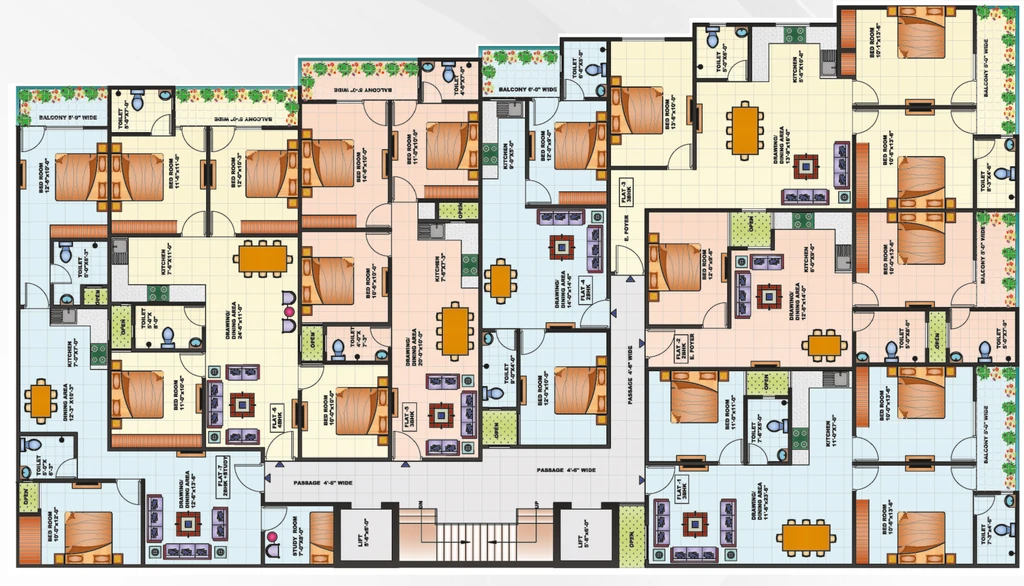 Floor Plan of Siwas Green Avenue in Sector 73, Noida - Image 439466