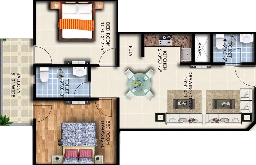 2 BHK Flat in Propfolio Elite Vista in Noida Extension, Greater Noida - Image 932618