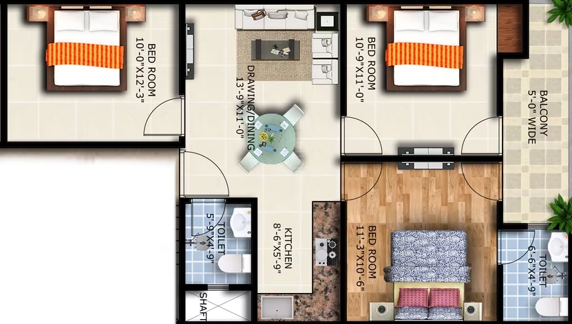 3 BHK Flat in Propfolio Elite Vista in Noida Extension, Greater Noida - Image 932620