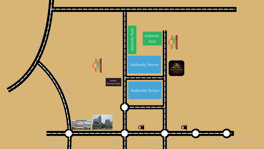 Location of Trivor Legacy Heights in Noida Extension, Greater Noida - Image 439481