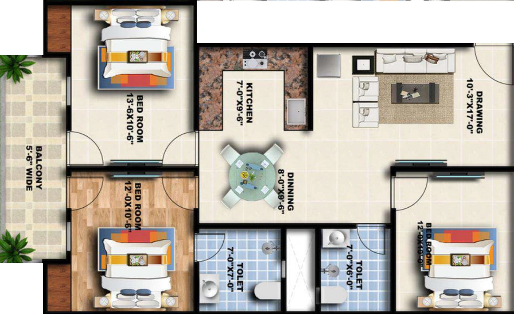 3 BHK Flat in Trivor Urbania City in Sector 27, Greater Noida - Image 932632
