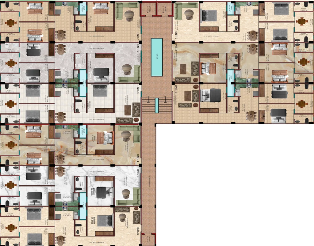 Floor Plan of Malik Hindustan Apartment in Sector 104, Noida - Image 439514