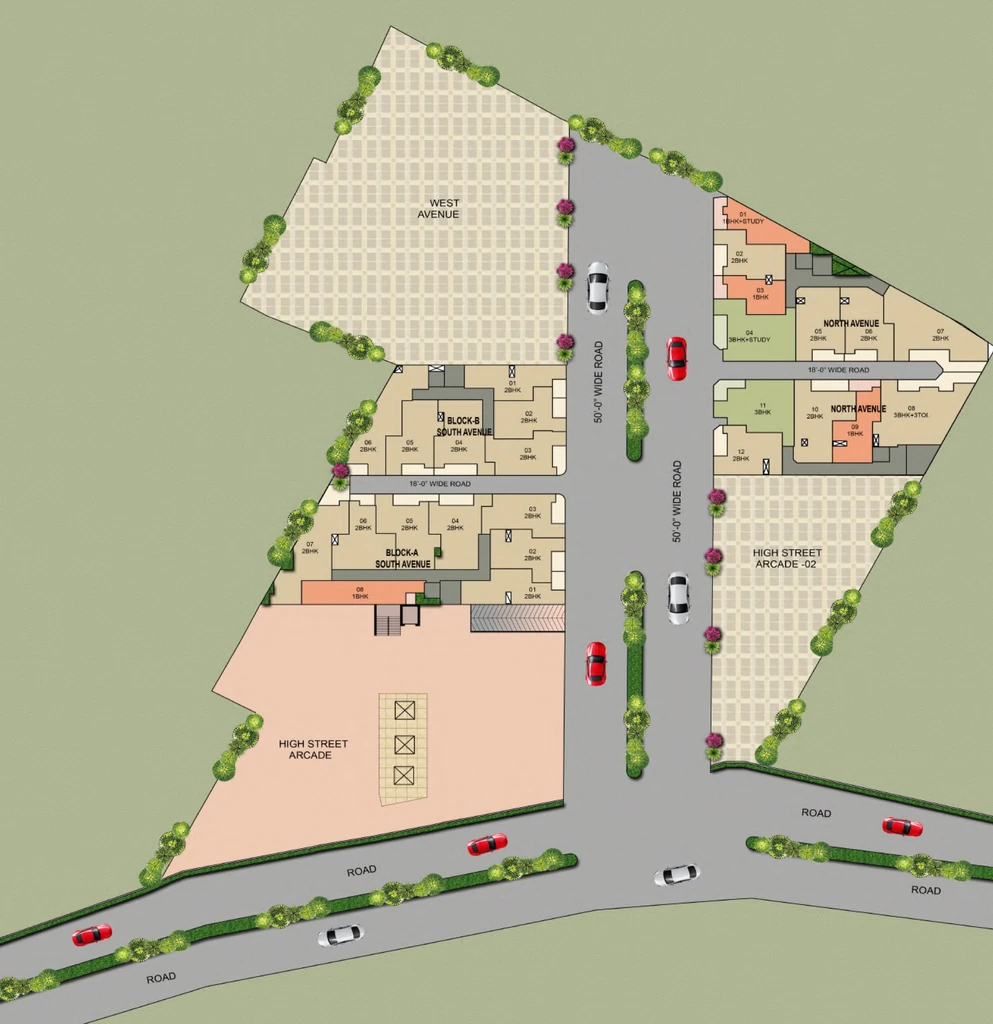 Master Plan of Trinity High Street South Avenue in Jalpura, Greater Noida - Image 439546