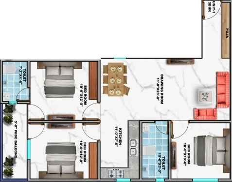 3 BHK Flat in Sam RK Heights in Noida Extension, Greater Noida - Image 932651