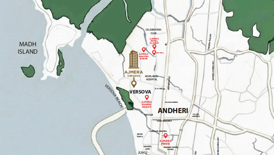 Location of Ajmera Vann in Andheri West, Mumbai - Image 439598