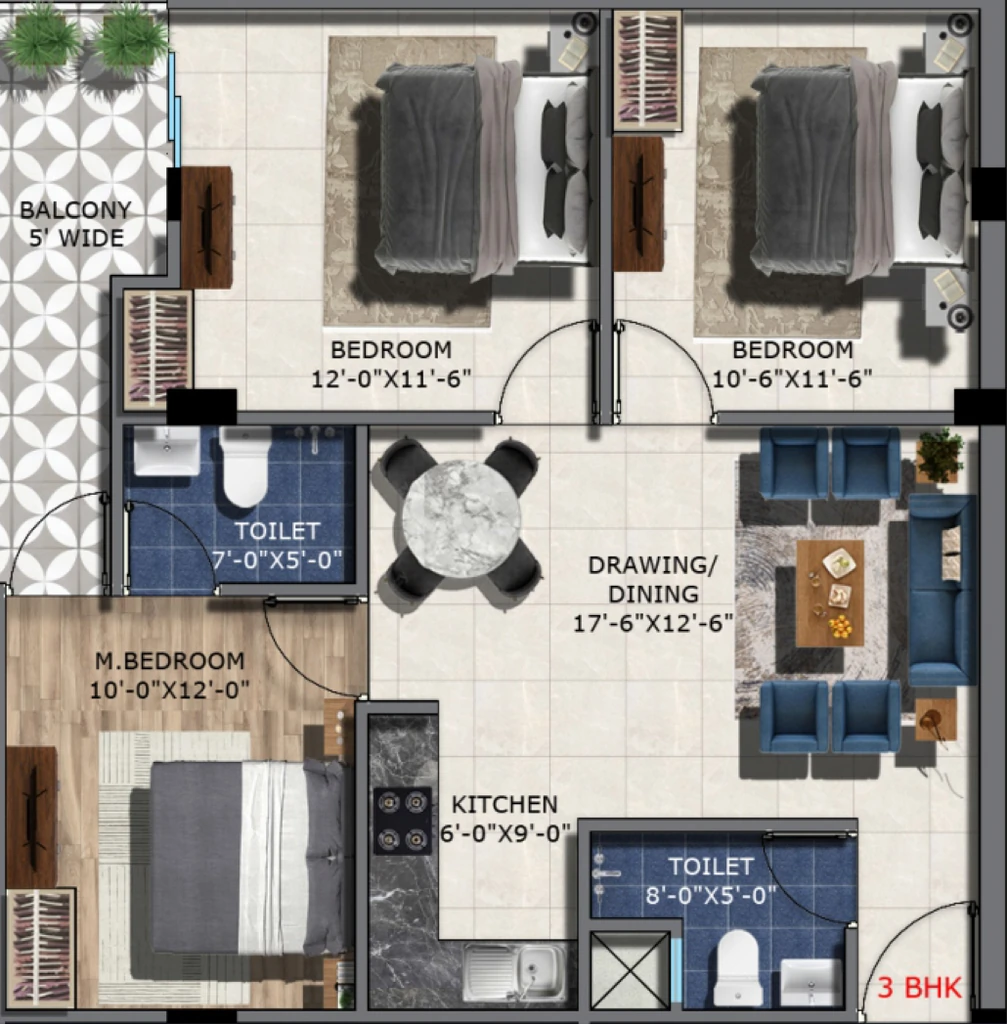 3 BHK Flat in Sorrel Shri Suresham in Jalpura, Greater Noida - Image 932675