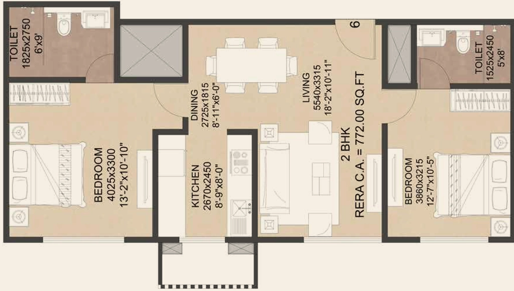 2 BHK Flat in Excellent La Mer Residences in Byculla West, Mumbai - Image 932680