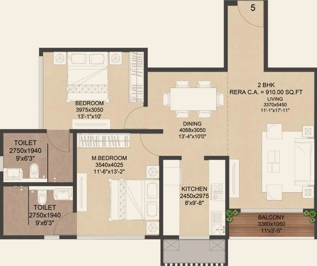 2 BHK Flat in Excellent La Mer Residences in Byculla West, Mumbai - Image 932682