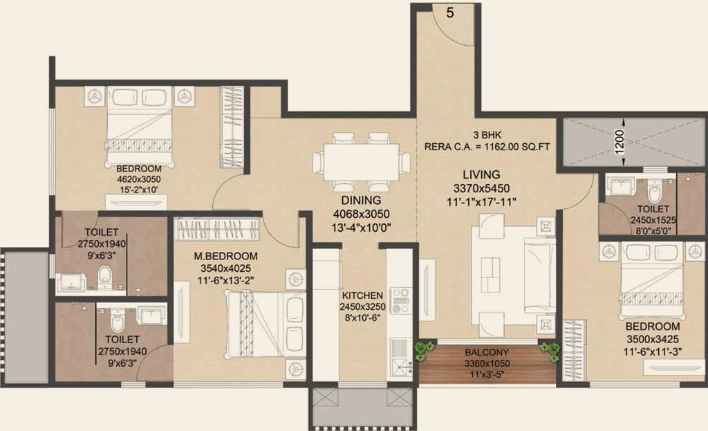 3 BHK Flat in Excellent La Mer Residences in Byculla West, Mumbai - Image 932683