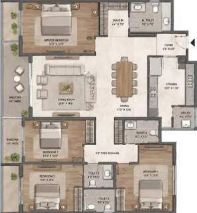 4 BHK Flat in Lotus Portofino in Versova, Mumbai - Image 932690